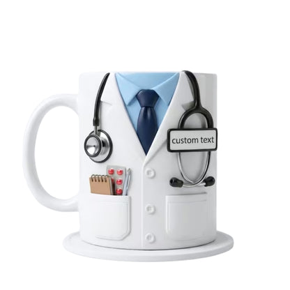 Personalized Doctor Coffee Mug 3D Printed, Custom Name Doctor Mugs ET0115