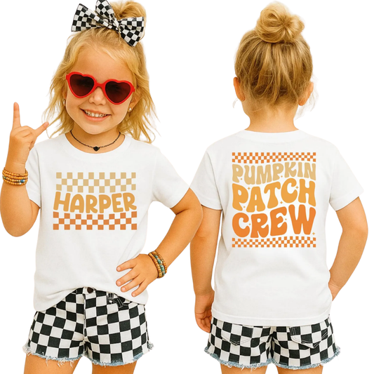 Pumpkin Patch Crew Personalized Matching Pumpkin Family T Shirt, Custom Autumn Pumpkin Season Family Shirts ET1271