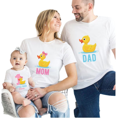 One Little Duck Custom Matching Family 1st Birthday T Shirts, Custom First Birthday Shirts For Family ET0367