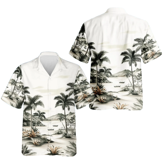 Palm Tree Hawaiian Shirt Men Women, Tropical Palm Tree Hawaiian Shirts HE0365