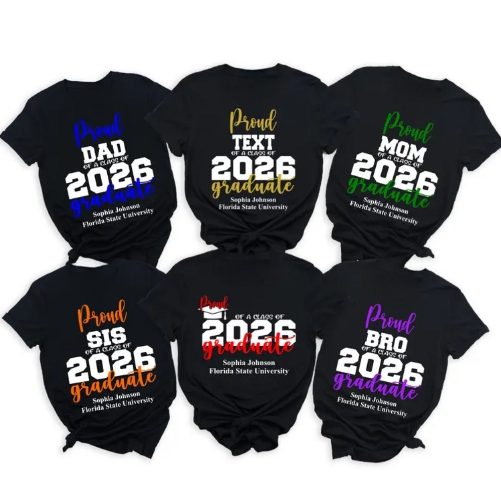 Custom Matching Family Graduation T Shirts, Custom Grad Family Matching Shirts ET0517