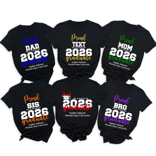 Custom Matching Family Graduation T Shirts, Custom Grad Family Matching Shirts ET0517