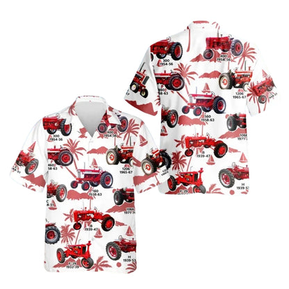 Men's Tractor Hawaiian Shirt For Farmer, Tractor Hawaiian Shirts HE0009