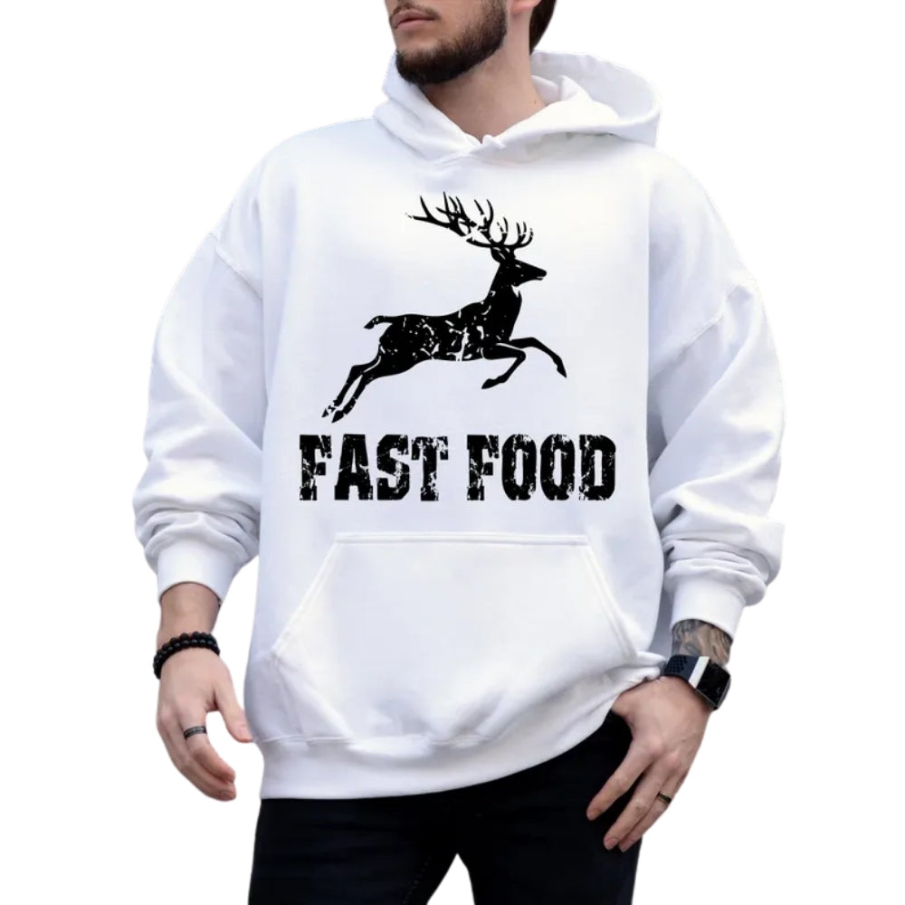 Fast Food Deer Hoodie, Funny Hunting Hoodie 2D0715