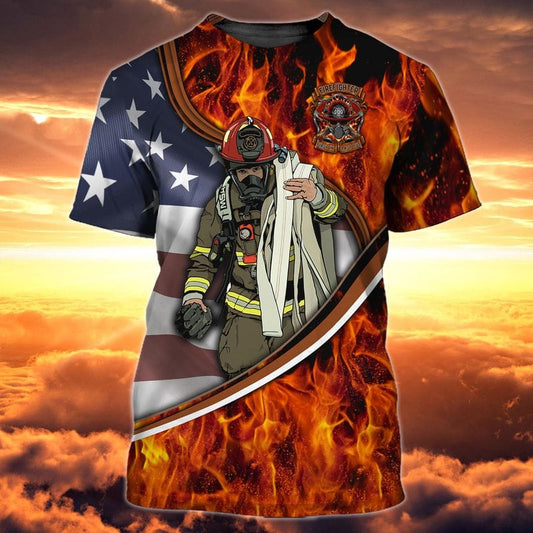 Firefighter 3D Men Tshirt, Firefighter Shirt, Gift for Firefighter TO3285