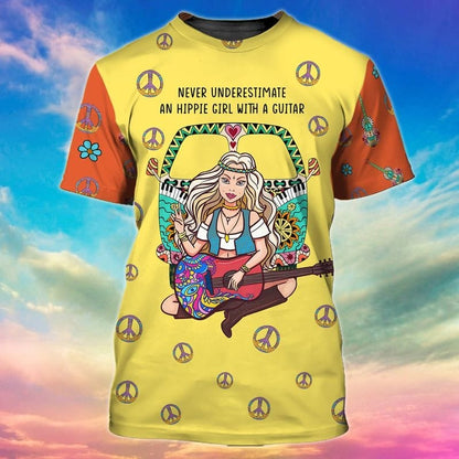 3D All Over Printed Hipster Tshirt For Men And Women, I Am Hippie 3D Shirts, Hippie Bus Tshirt, Hipster Present TO0702
