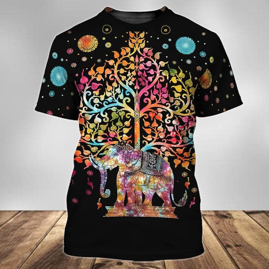 3D Mandala Elephant Shirt For Men Women, Hippie Shirts, Gift For Elephant Lover, Hippie Gifts TO1007