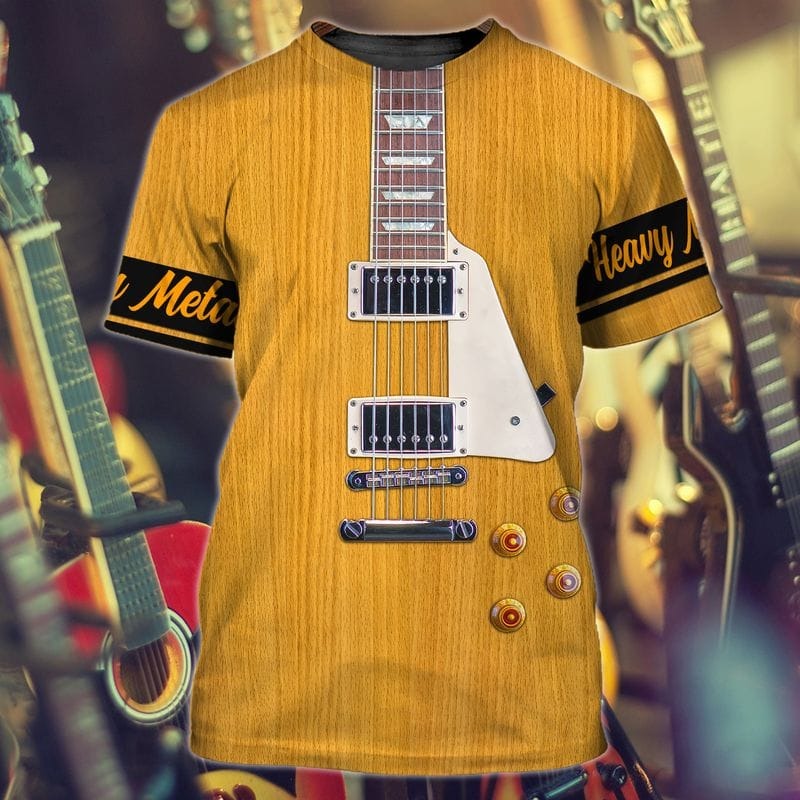 Electric Guitar Shirts Heavy Metal 3D Full Print Shirt TO0819