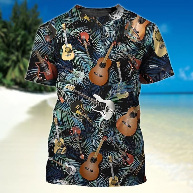 3D all over printed guitar shirt, guitarist t shirts for men and women, guitar lover gifts TO0801