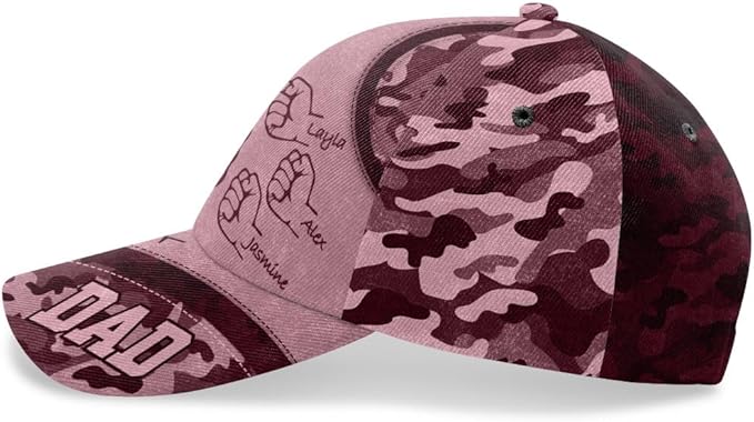 Dad Fist Bump Fathers Day Family Personalized Cap, Personalized Classic Cap CP0002