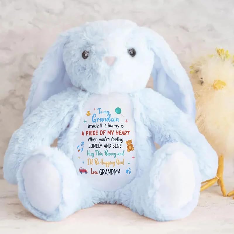 Inside This Bunny Is A Piece Of My Heart To Be Your Guardian Personalized Stuffed Bunny, Personalized Stuffed Bunny For Baby Grandkids TD0016