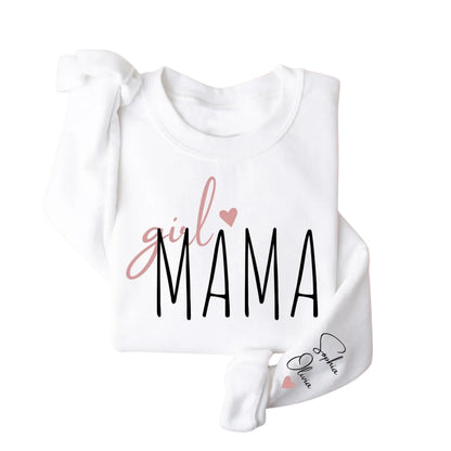 Custom Girl Mama Sweatshirt, Custom Mom of Girls Sweatshirt 2D0521