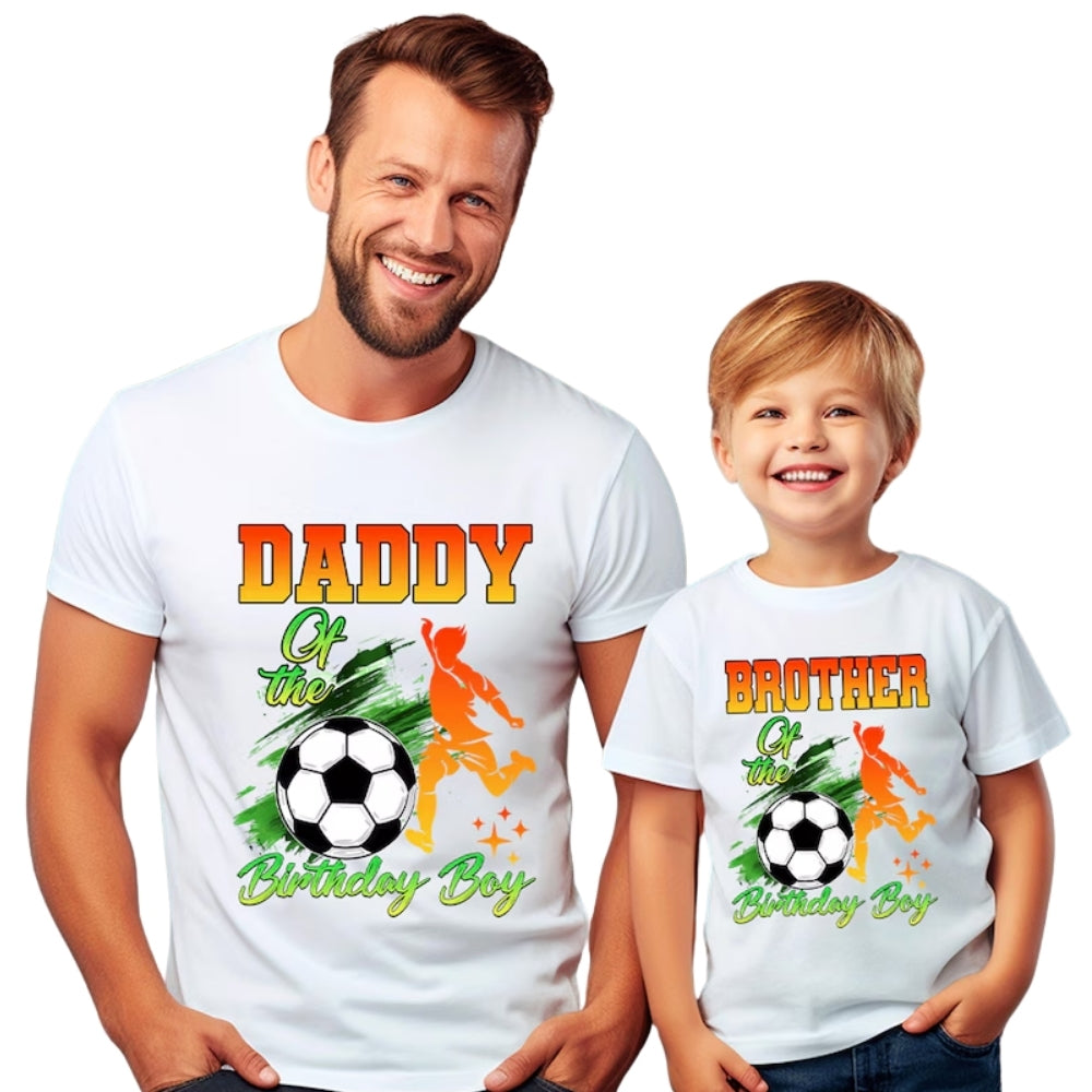 Custom Soccer Birthday Boy Matching Family T-Shirt, Custom Birthday Matching Shirts For Family ET0233
