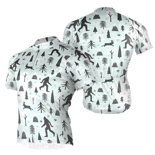 Men's Bigfoot Cycling Short Sleeve Jersey, Bigfoot Sasquatch Cycling Jerseys CZ0053