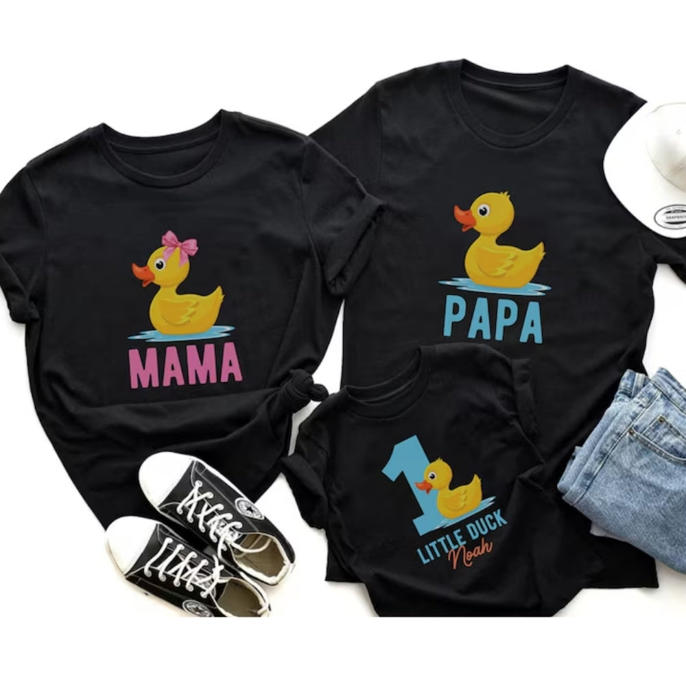 One Little Duck Custom Matching Family 1st Birthday T Shirts, Custom First Birthday Shirts For Family ET0367