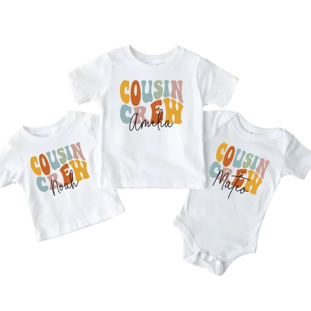 Custom Name Cousin Crew Matching Cousin T Shirts, Personalized Cousin Crew Shirts For Family ET0781