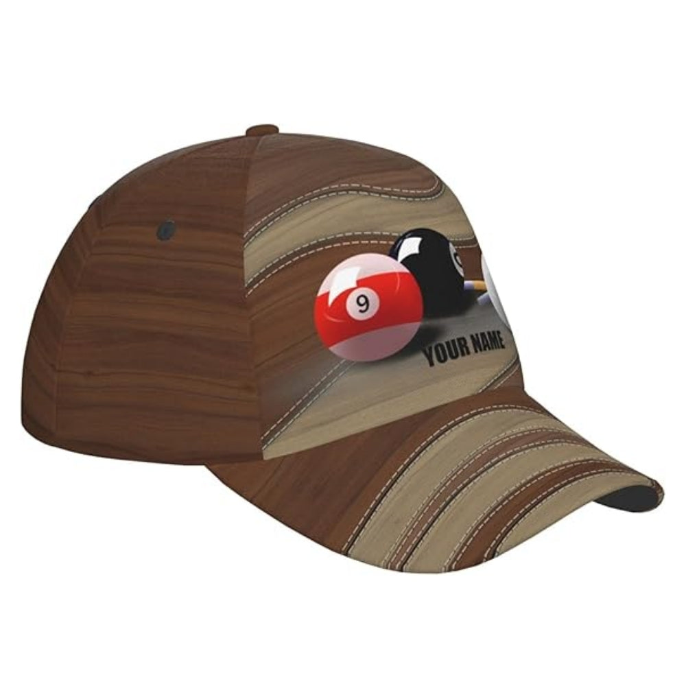 Custom Billiard Baseball Cap 3D Printed, Personalized Billiard Hat CP0459