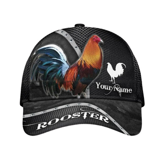 Custom Rooster 3D Baseball Cap, Custom Chicken Rooster Hats Caps CP0079