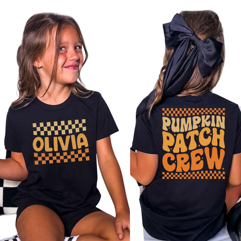 Pumpkin Patch Crew Personalized Matching Pumpkin Family T Shirt, Custom Autumn Pumpkin Season Family Shirts ET1271