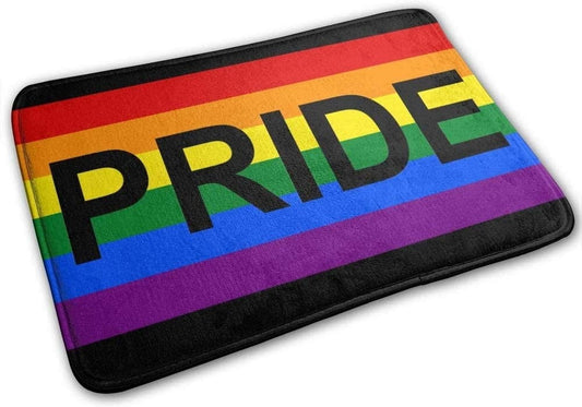 Gay Pride Doormat Print Non Slip Bath Mat Rug For Indoor, Floor Mat, Welcome Entrance Door Mats LO1362