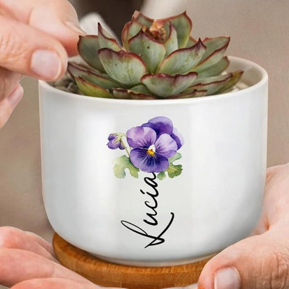 The Only Thing Better Than Being Your Mother is Watching You Be A Mom Personalized Birth Flower Plant Pot, Personalized To My Daughter Plant Pot TD0029