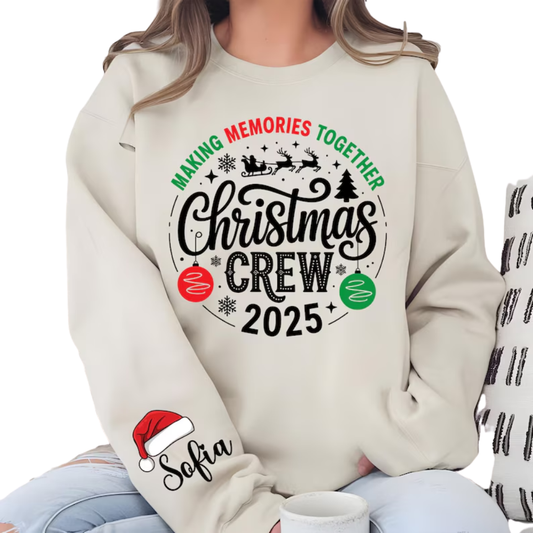 Making Memories Together Custom Christmas Crew Sweatshirt, Custom Matching Family Christmas Sweatshirt 2D0427