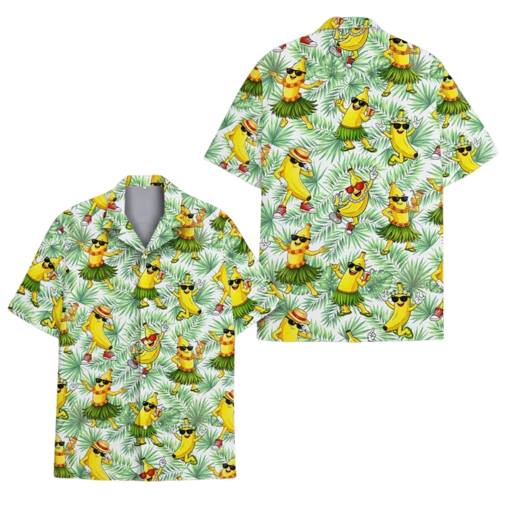 Funny Banana Dancing Hawaiian Shirt For Men Women, Tropical Banana Hawaiian Shirts HE0171