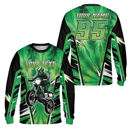 Custom Rider Motocross Long Sleeve Men's Jersey Yellow, Custom Racing Dirt Bike Shirts ME0054