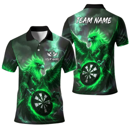 Custom Blue Eagle Darts Men Polo Shirt, Custom Eagle Darts Team Shirts DE0018