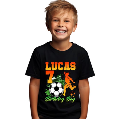 Custom Soccer Birthday Boy Matching Family T-Shirt, Custom Birthday Matching Shirts For Family ET0233