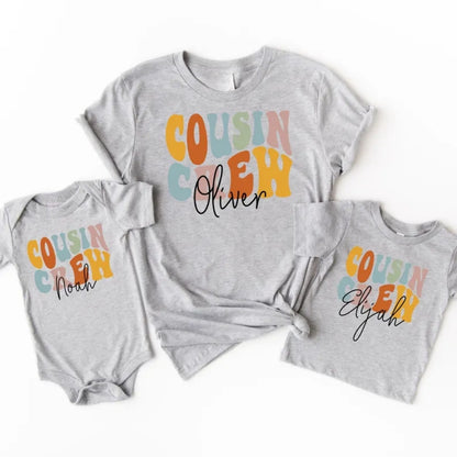 Custom Name Cousin Crew Matching Cousin T Shirts, Personalized Cousin Crew Shirts For Family ET0781