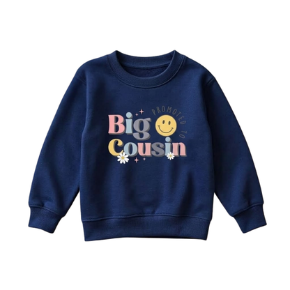 Promoted To Big Cousin Lil Cousin Sweatshirt Matching, Pregnancy Announcement Matching Cousin Sweatshirts ET1487