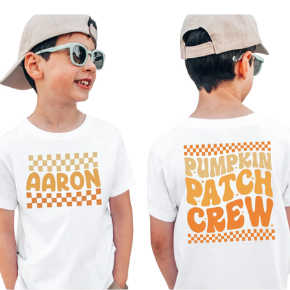 Pumpkin Patch Crew Personalized Matching Pumpkin Family T Shirt, Custom Autumn Pumpkin Season Family Shirts ET1271