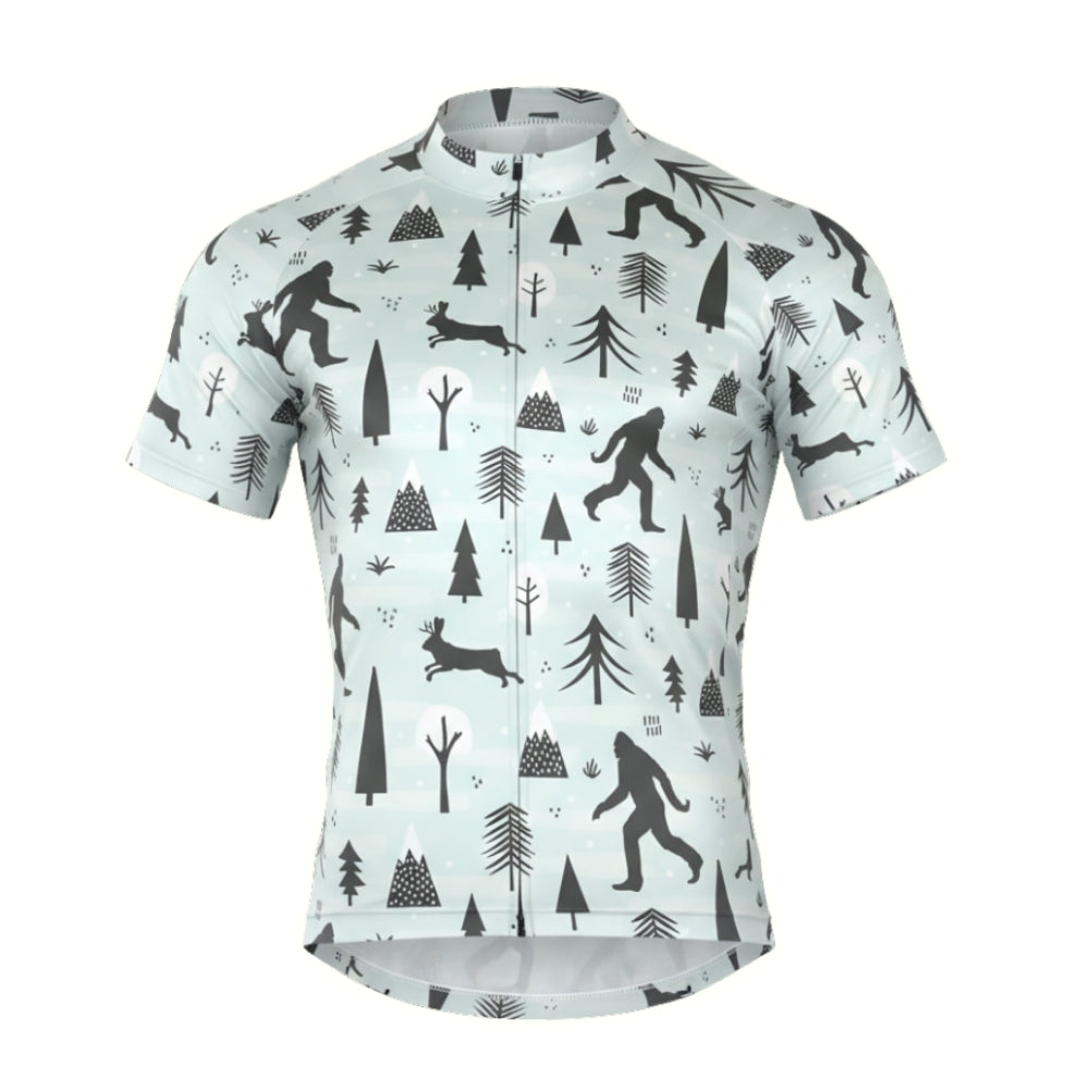 Men's Bigfoot Cycling Short Sleeve Jersey, Bigfoot Sasquatch Cycling Jerseys CZ0053