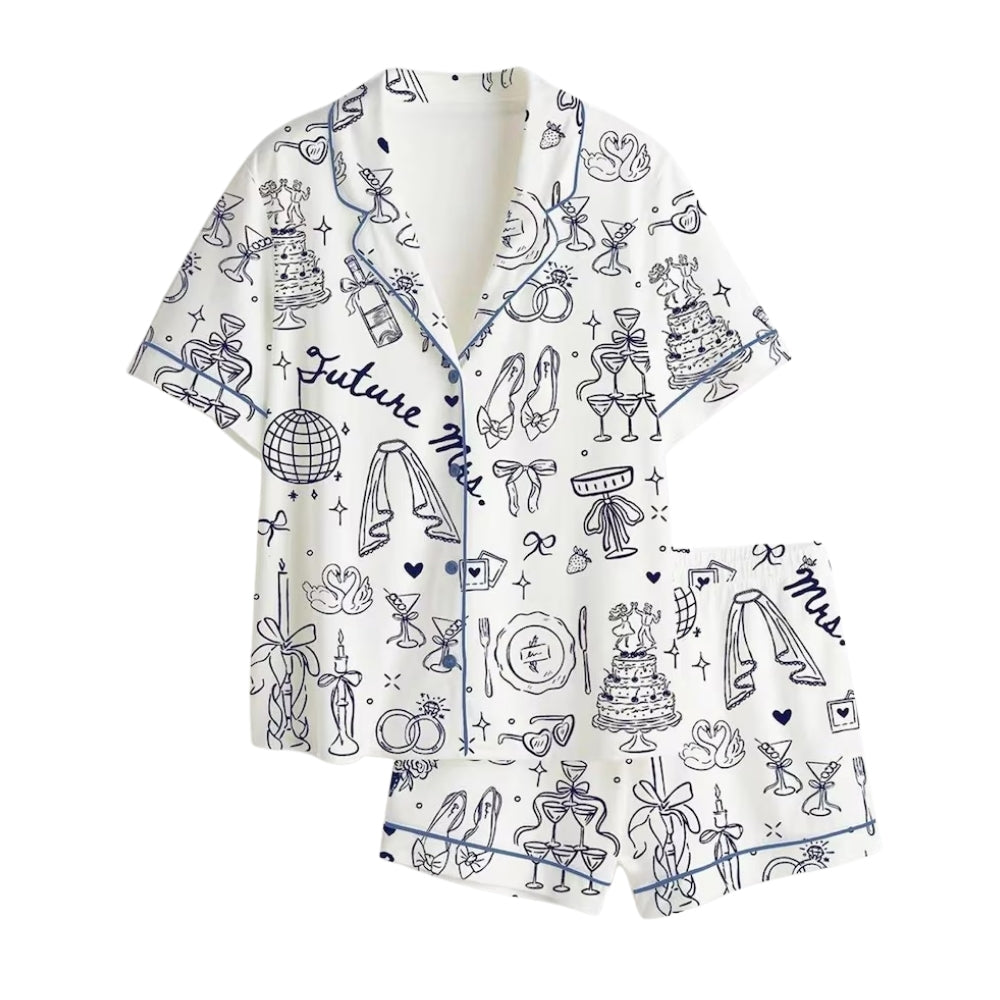 Future Mrs Bridal Shower Pajamas Set, Pajamas For Bridal Party WD0186