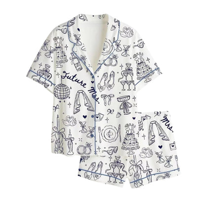 Future Mrs Bridal Shower Pajamas Set, Pajamas For Bridal Party WD0186