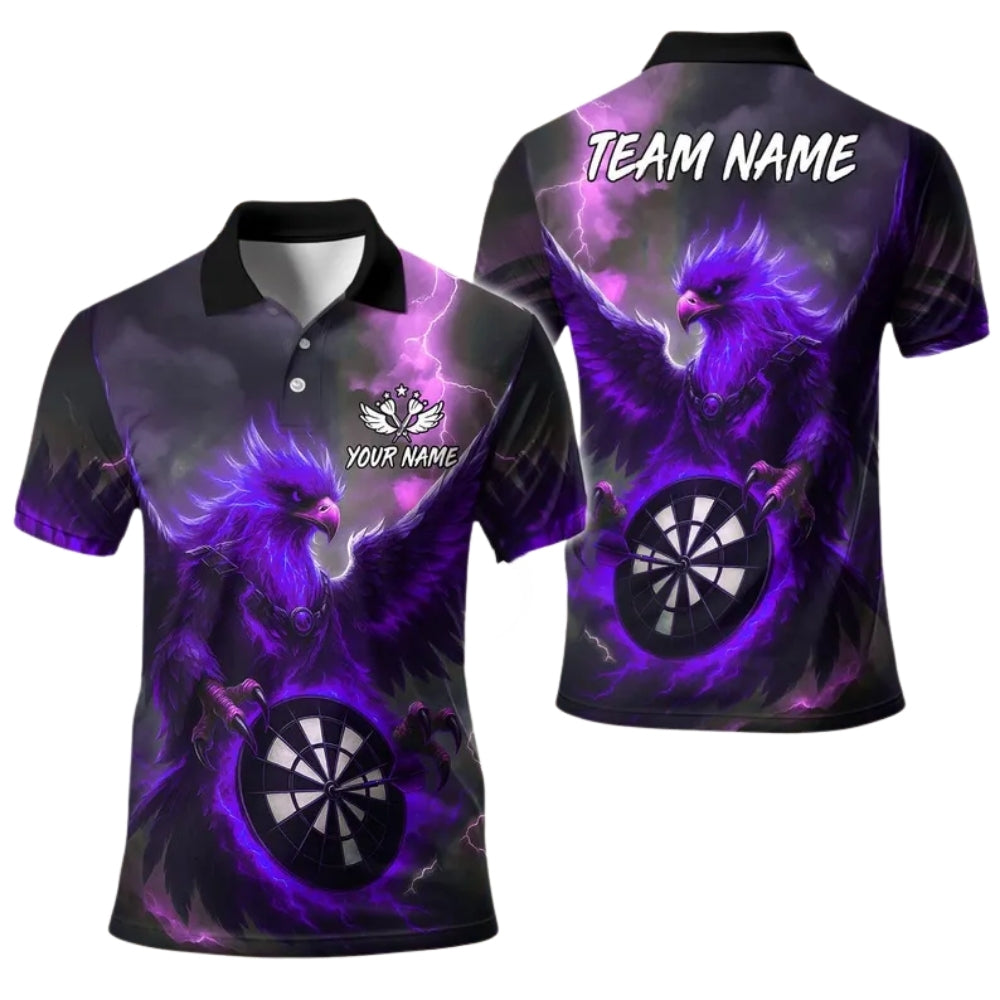 Custom Blue Eagle Darts Men Polo Shirt, Custom Eagle Darts Team Shirts DE0018