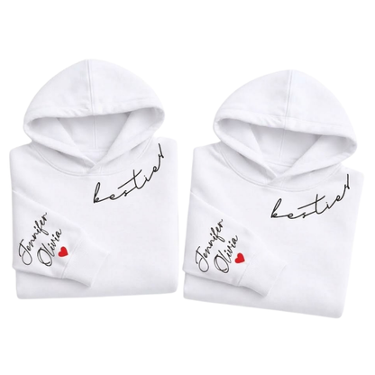 Custom Bestie Matching Hoodies With Name, Personalized Best Friend Hoodies Matching ET1488
