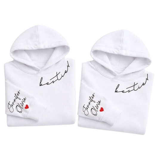 Custom Bestie Matching Hoodies With Name, Personalized Best Friend Hoodies Matching ET1488