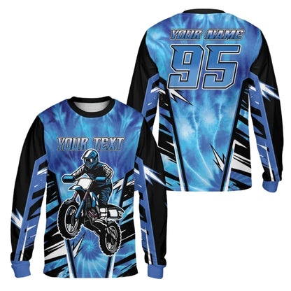 Custom Rider Motocross Long Sleeve Men's Jersey Yellow, Custom Racing Dirt Bike Shirts ME0054