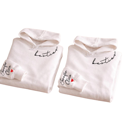 Custom Bestie Matching Hoodies With Name, Personalized Best Friend Hoodies Matching ET1488