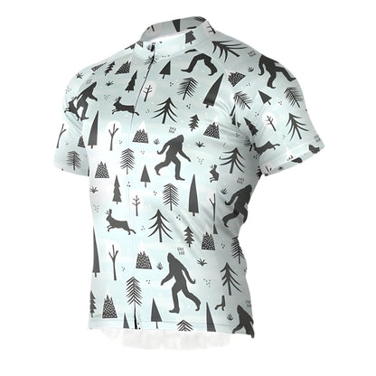 Men's Bigfoot Cycling Short Sleeve Jersey, Bigfoot Sasquatch Cycling Jerseys CZ0053