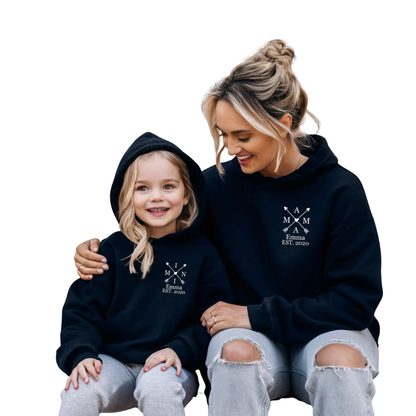 Personalized Matching Family Hoodies, Custom Family Hoodies With Name ET1295