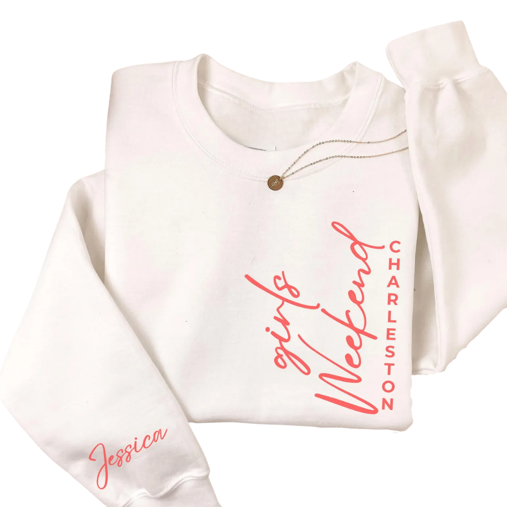 Custom Location Girls Weekend Matching Sweatshirts, Custom Girls Trip Sweatshirts ET1553