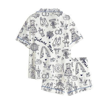 Future Mrs Bridal Shower Pajamas Set, Pajamas For Bridal Party WD0186
