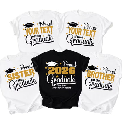Personalized Graduation Matching Family T Shirts, Custom Graduation Matching Shirts For Family ET0234