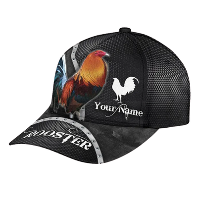 Custom Rooster 3D Baseball Cap, Custom Chicken Rooster Hats Caps CP0079