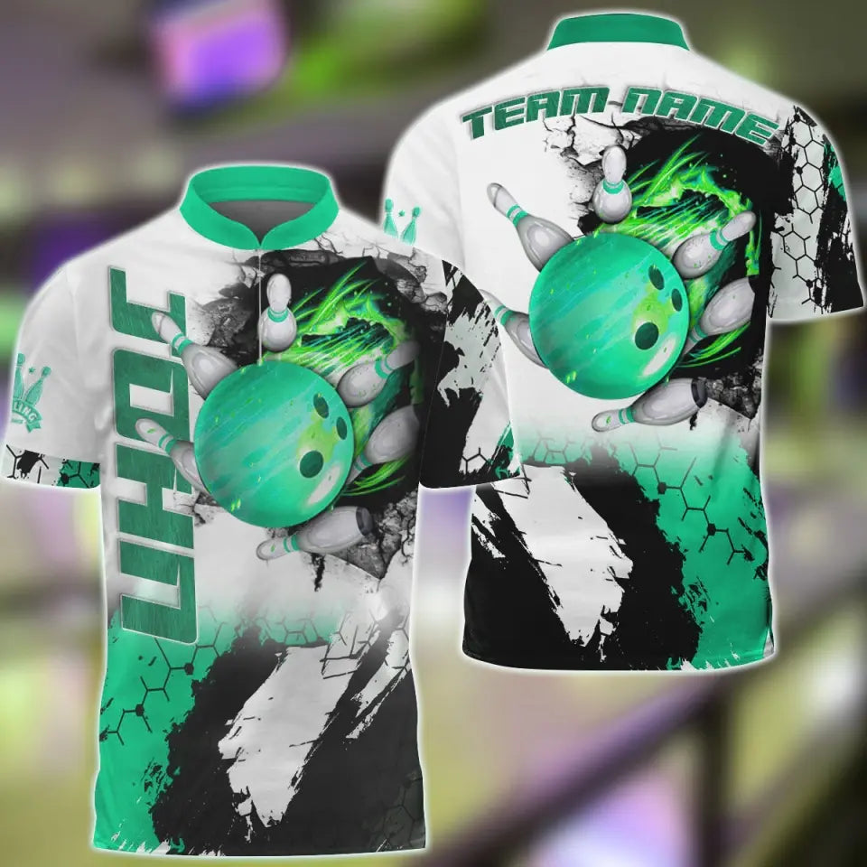 Bowling And Pins Hexagram Multicolor Option Customized Name 3D Bowling –  Lasfour, image size:960x960