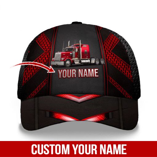 Personalized Name Red Trucker Classic Cap CA0290