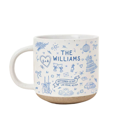 Personalised Wedding Mug, Personalized Cups For Wedding Party WD0035